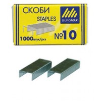 Скобы металлические №10 1000шт до 20л BuroMax