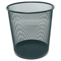 Корзина для бумаг металлическая черная Skiper