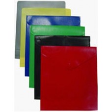Папка-конверт на кнопке А4 синяя красная BuroMax